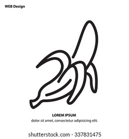 Web line icon. Banana