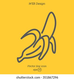 Web line icon. Banana