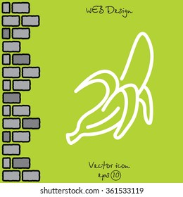 Web line icon. Banana