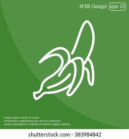 Web line icon. Banana