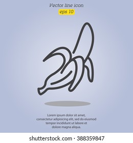 Web line icon. Banana