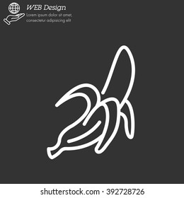 Web line icon. Banana