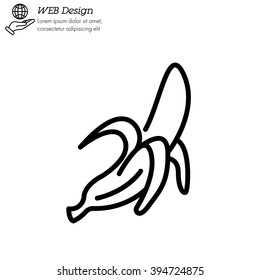 Web line icon. Banana