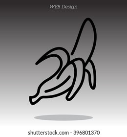 Web line icon. Banana