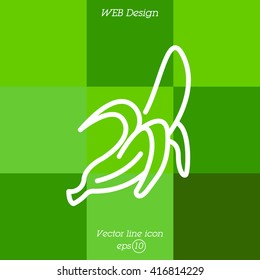 Web line icon. Banana
