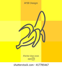 Web line icon. Banana