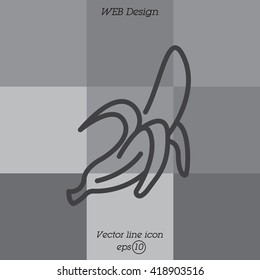 Web line icon. Banana