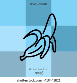 Web line icon. Banana