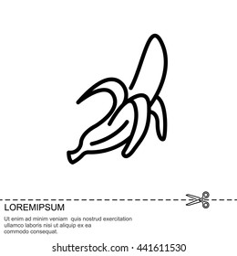 Web line icon. Banana