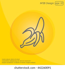 Web line icon. Banana