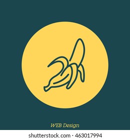 Web line icon. Banana