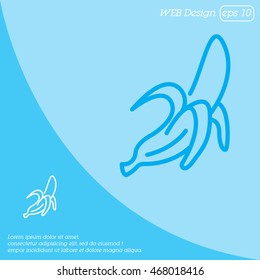Web line icon. Banana