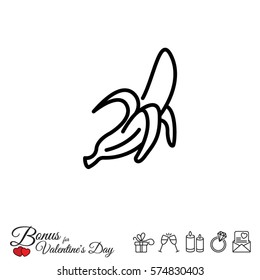 Web line icon. Banana