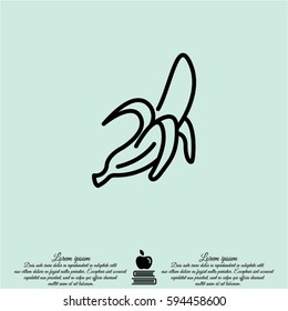 Web line icon. Banana