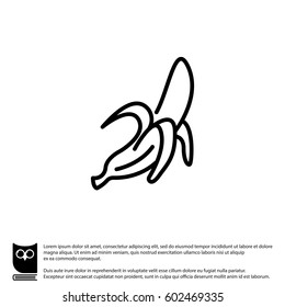 Web line icon. Banana