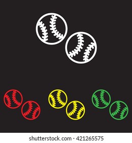 Web line icon. Baseball