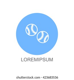 Web line icon. Baseball