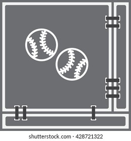 Web line icon. Baseball