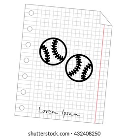 Web line icon. Baseball