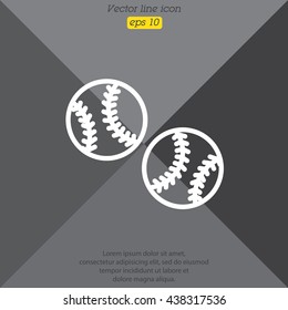 Web line icon. Baseball