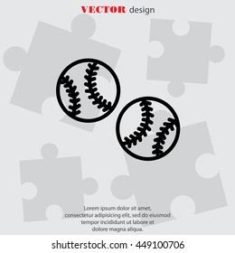 Web line icon. Baseball