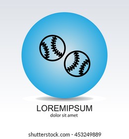 Web line icon. Baseball