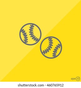 Web line icon. Baseball