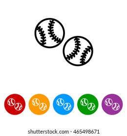 Web line icon. Baseball