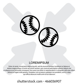 Web line icon. Baseball
