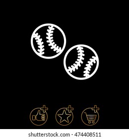 Web line icon. Baseball