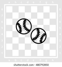 Web line icon. Baseball