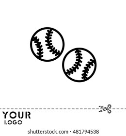 Web line icon. Baseball
