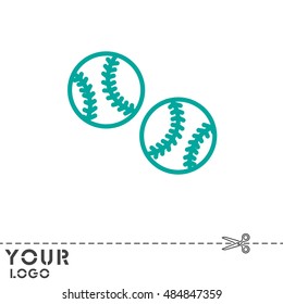 Web line icon. Baseball