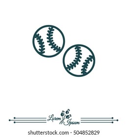 Web line icon. Baseball