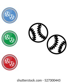 Web line icon. Baseball