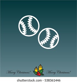 Web line icon. Baseball