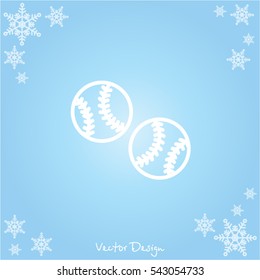 Web line icon. Baseball