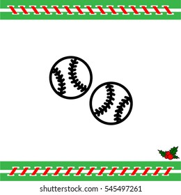 Web line icon. Baseball