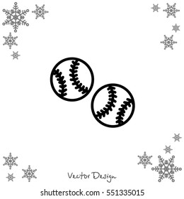 Web line icon. Baseball