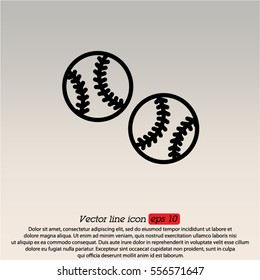 Web line icon. Baseball