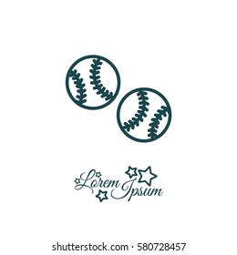 Web line icon. Baseball