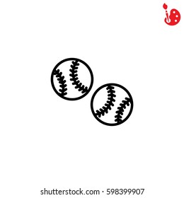 Web line icon. Baseball