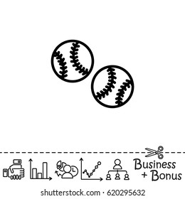 Web line icon. Baseball