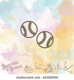 Web line icon. Baseball