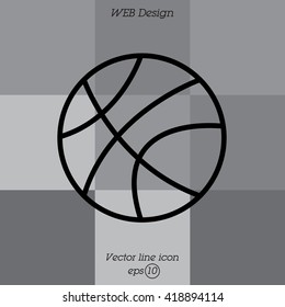 Web line icon. Basketball