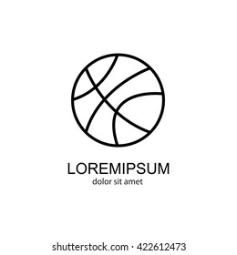 Web line icon. Basketball