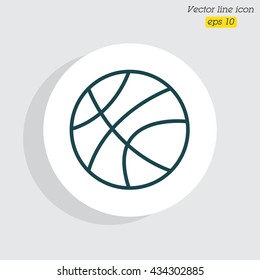 Web line icon. Basketball