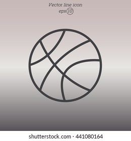 Web line icon. Basketball