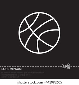 Web line icon. Basketball