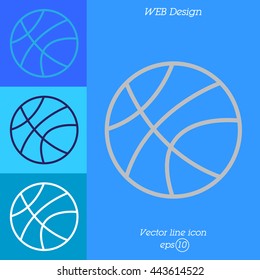 Web line icon. Basketball